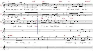That's what friends are for- Eb Alto Sax Sheet Music [ Dionne Warwick ]