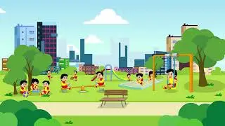 small vecteezy cartoon background city park playground with kids 3320990 small