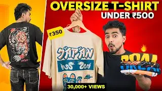 🔥AMAZING🔥 - TOP 5 OVERSIZE T-SHIRTS for Men Under 500 | 2025 Amazon HAUL