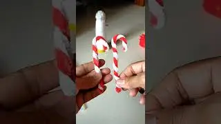 fuzzy wire pipe cleaner easy Christmas decor candy cane