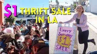 Crazy $1 Thrift Sale In LA (+ Haul!) | MirandaTheAdventurer