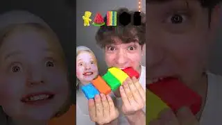 Giant Sour Foods Candy Emoji With My Fake Little Sister!? 🤤