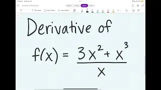 Дифференцируем функцию f(x)=(3x^2+x^3)/x