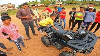 Training My Kid To Control 125cc Automatic Quad Bike 😋