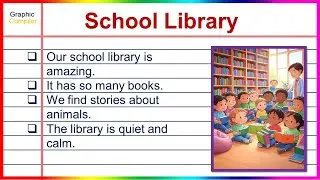 30 Lines on School Library | Book Reading Essay | GraphicCompiler | #Essay #kidslearning