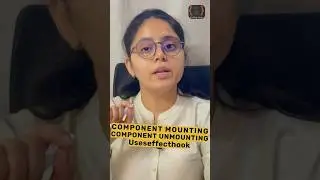useEffect Hook - Component Mounting/Unmounting Hindi #icodingsaga #codingsaga #reactnative #shorts