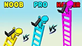 ladder race noob pro hacker android and ios gameplay noob vs pro vs hacker gameplay