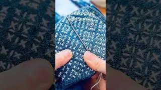 Mending denim & stitching Sashiko #slowfashion #diy #denim #denimjeans #mending #刺し子
