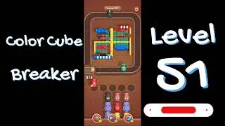 Color Cube Breaker Level 51 Gameplay 🎮 | Smash Cubes Puzzle Game | Go Answer