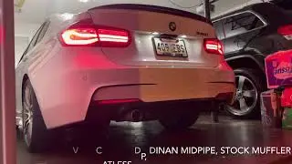 340I Dinan Midpipe. Before & After