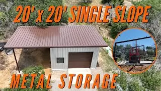 20&rsquo;x20&rsquo; Single Slope Metal Storage | Start to Finish Walkthrough | WolfSteel Buildings
