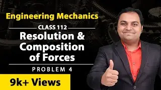 Resolution and Composition of Forces - Problem 4 - Engineering Mechanics