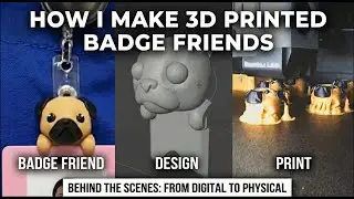 Designing a Badge Buddy From Scratch - Pug Edition! 🐶 #blender #3dprint
