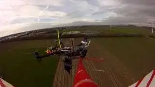 TBS Discovery PRO Quadcopter attacks RC airplane / crash into RC airplane via FPV