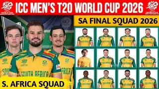 ICC T20 World Cup 2026 | Team South Africa Final Squad | Africa 15 Members Squad For T20 World Cup