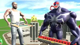 Franklin vs colourful giant venoms in Indian bike driving 3D | colourful venoms attack in Ibd3D