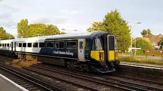 SWR Class 442 Wessex Units, 442406 + 442414 on a test run, at West Byfleet on 15/08/2019