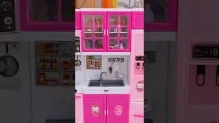 Satisfying with Review Cute Pink Kitchen Set | ASMR #relaxingvideo #miniature #hellokitty #cute