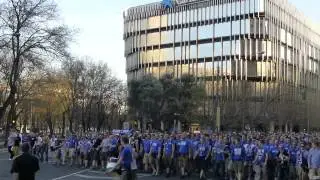 Corteo Ultras Schalke 04 en Madrid.