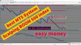 best MT5 System Scalping BOOM 500 index, in M1 timeframe with the system........easy money