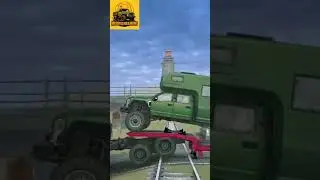 No Second Chances! Coupled Trucks Enter a Death Road 💀 #mudrunner #beamngdrive #fyp #gamingshorts
