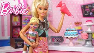 Barbie Family Toddler Baking Adventure - Wedding Cake Story