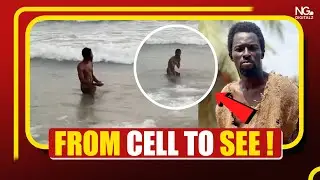 Эбо Ной был замечен во время проведения духовного очищения в море после освобождения из-под страж...