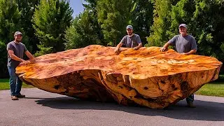 Extremely Creative And Easy Woodworking Idea From Dry Stump // Unique Rustic Outdoor Tea Tables