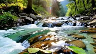 Pure Mountain River Water Flow | ASMR Nature Sounds for Sleep & Stress Relief
