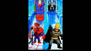 AI Superhero Battle: Spider-Man vs Batman (Simpsons Style).#SuperheroBattle #Shorts #Reels