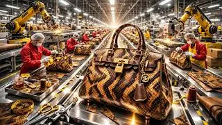 Inside the Luxury Monkey-Pattern Leather Factory | How High-End Bags Are Mass Produced