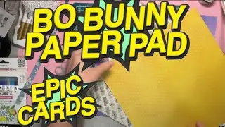 Epic Die Cutter And Paper Combination BEAUTIFUL Greeting Cards Bo Bunny Bee Paper Pad Hexagon Shape