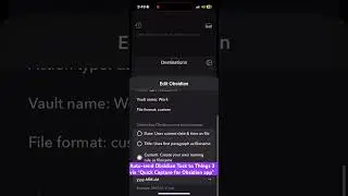 Auto-send Obsidian Task to Things 3 app via Quick Capture for Obsidian app 😳#obsidianmd