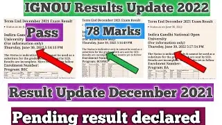 IGNOU results update 2022 IGNOU Evaluation Result Update 2022 Exam Exam Form 2022 BIG Result IGNOU