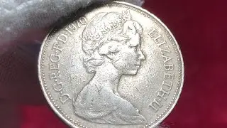 10 New Pence 1970 coin of UK
