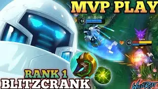 BLITZCRANK ANNOYING HOOK MVP PLAY! AD TANK BUILD - TOP 1 GLOBAL BLITZCRANK BY 幼儿园小喵 - WILD RIFT
