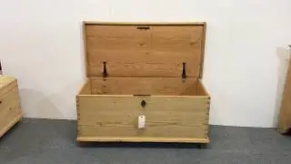 Large 19th Century Flat Top Blanket Box - Pinefinders Old Pine Furniture Warehouse