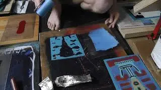 &pound;55 Candlestick Face - Unique Handmade Block Prints by Edgeworth Johnstone
