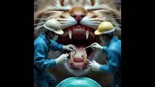 Tiny Doctors Save a Cat&rsquo;s Tooth! 🐱🦷#animals #cute #viral #youtubeshorts #cat #ytshorts #funny