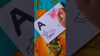#shorts || A for Apple..Ant..Axe || #Drawing #oilpastel #Apple #Ant #Axe