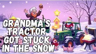 🎵 Трактор бабушки застрял в снегу 🚜❄️ | Веселая рождественская песня в деревенском стиле