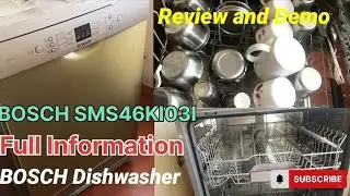 Bosch Dishwasher Demo ★ Bosch SMS46KI03I Full Demo ★ Dishwasher ★ Bosch 14 Plates Dishwasher Demo ★