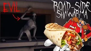 Evil skin Walker tried eating my shawarma!!! | Roblox Road-side Shawarma