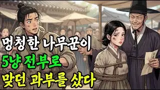 멍청한 나무꾼이 오냥으로 맞던 과부를 샀더니, 한양 최고 부자가 됐다 (야담, 민담, 전설, 설화, 조선야담)