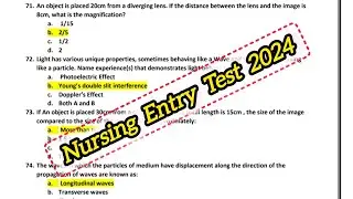 nursing admission test 2024 solution #NursingEntryTest #BSN