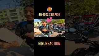 NS400Z REACTION.. GIRL SHOCKED 🔥 #shorts #viralshorts #rapido #bikeride #motovlog #kawasaki #zx6r