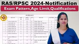 RAS/RPSC 2024 Notification|| RAS Exam Pattern, services age limit and Qualifications