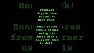 Argyle have scored!!! #football #pafc #plymouthargyle #music