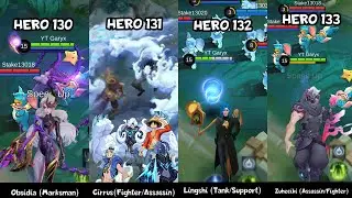 MLBB 4 NEW HERO - OBSIDIA MARKSMAN, 131 FIGHTER/ASSASSIN, HERO 132 TANK HERO 133, CIRRUS & LINGSHI