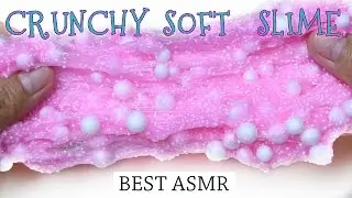 Slime ASMR CRUNCHY SOFT Slime & Fluffy Floam Slime Video No Talking Ep.8
